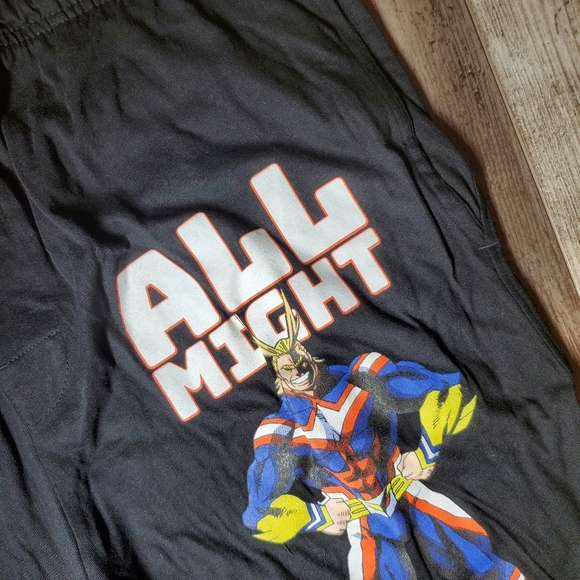 NWT Men's My Hero Academia All Might Lounge Pants Size Medium Black - Picture 12 of 16